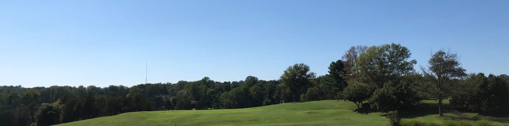 Golfer on driving range